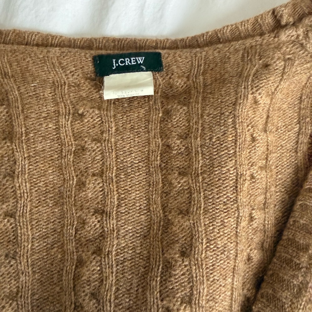 J. Crew Cable Knit Cardigan in Tan - Picture 4 of 5